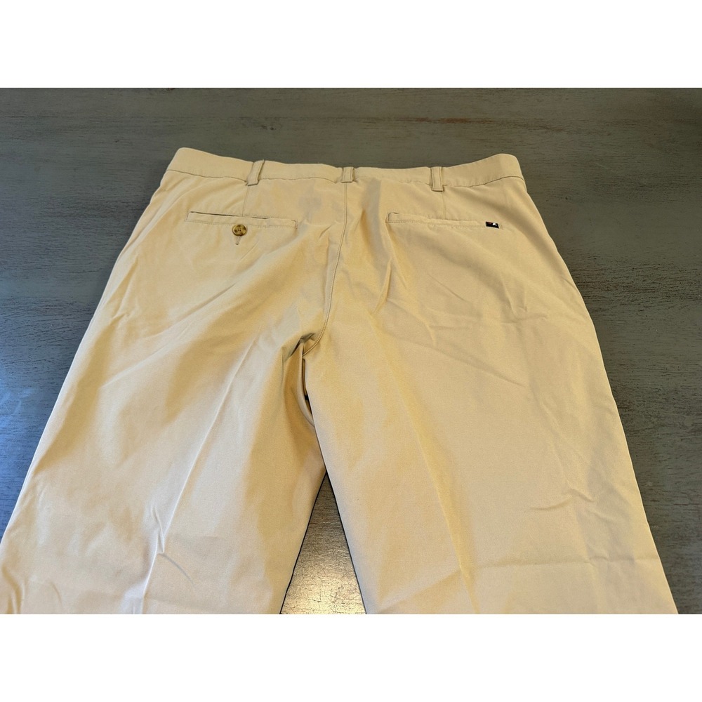 Grand Slam Mens Performance Golf Pants Tan Khaki Chino 36x29 Flat Front Workwear - Picture 6 of 7